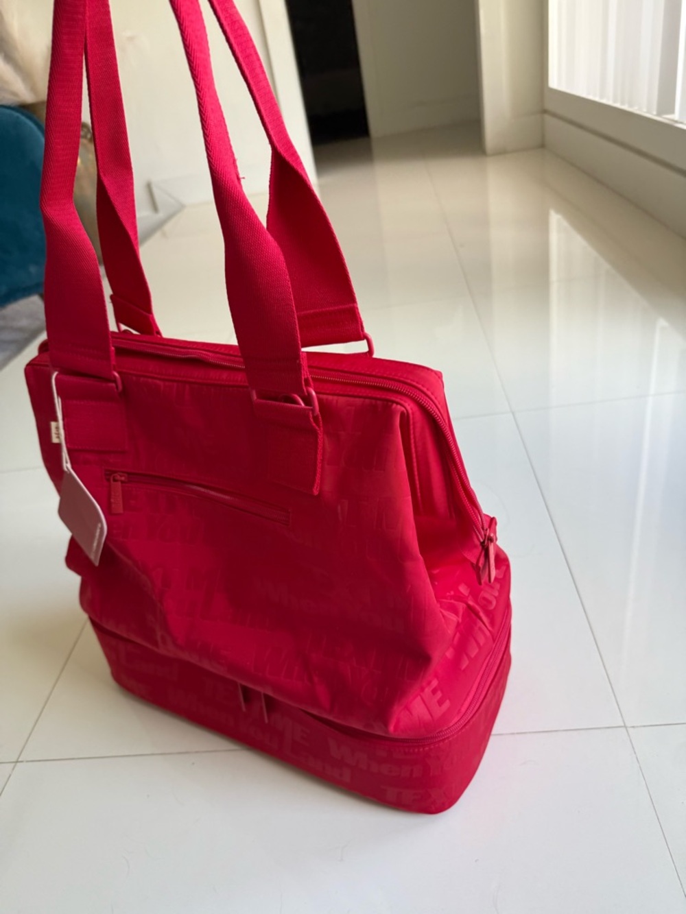 BEIS Red lonely ghost mini weekender NWT - Picture 2 of 5